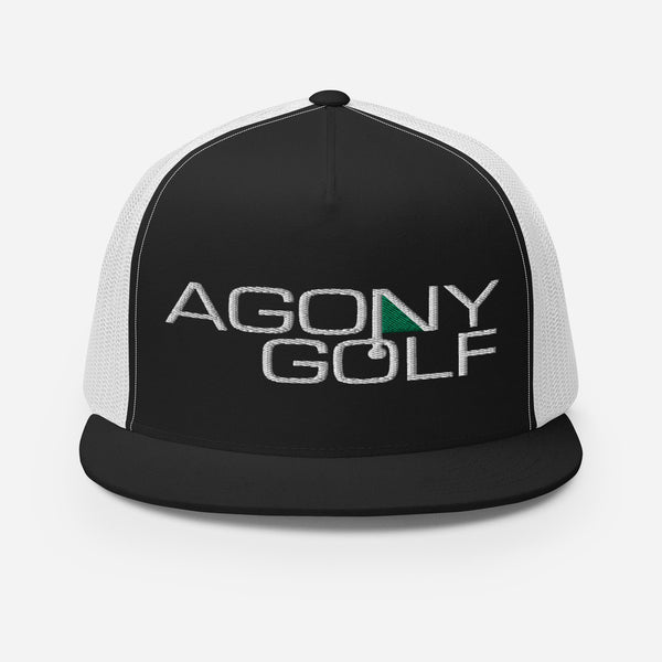 Agony Golf BlackWhite Mesh Back Cap
